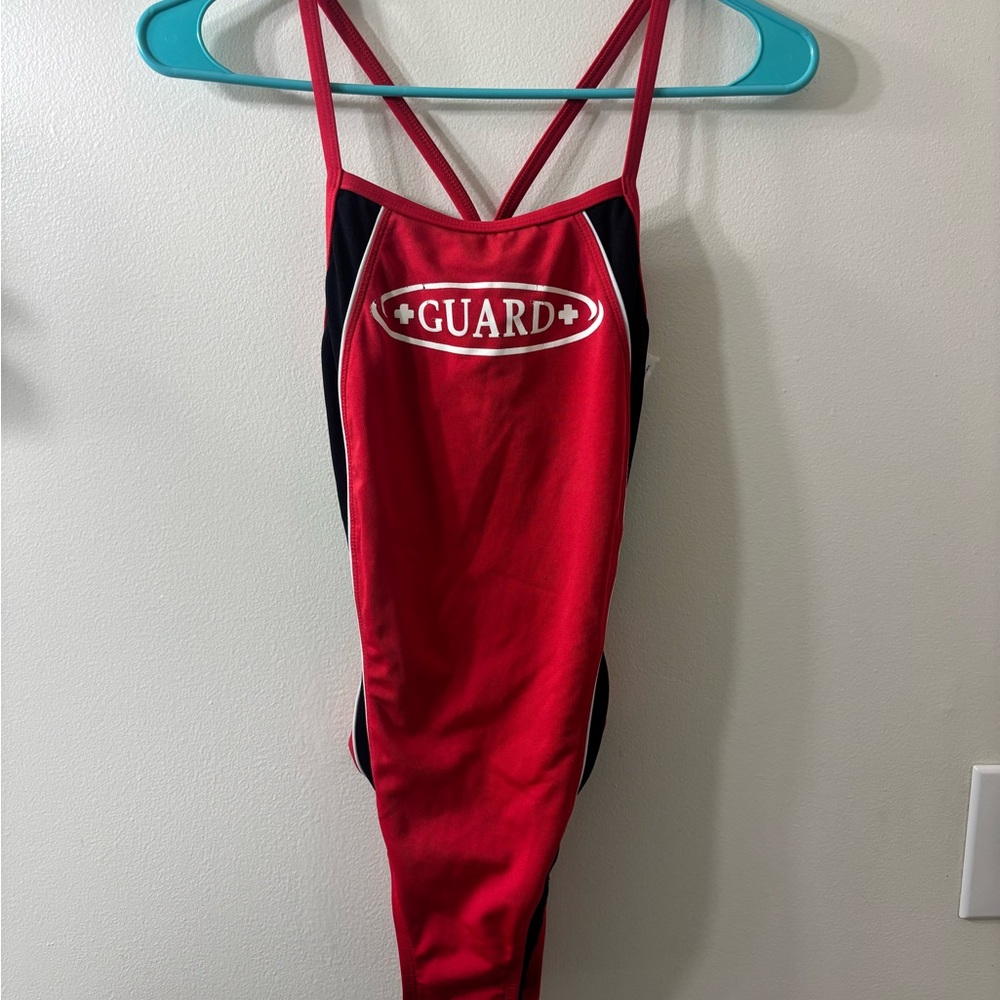 Red Lifeguard Swimsuit